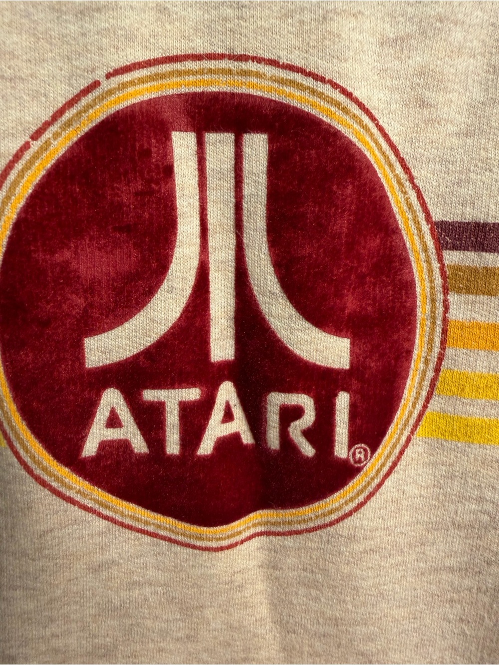 Atari Women's Colorblock Crewneck Sweatshirt - Maroon, Cream & Mustard